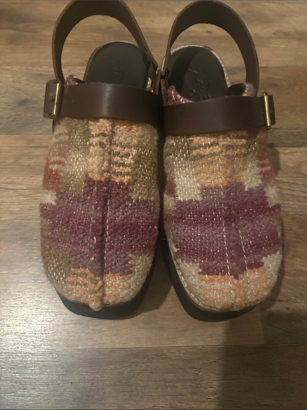 Free People Clog Mule Woven Pattern Slip-On Clog with Woven Tapestry Pattern - Picture 5 of 12
